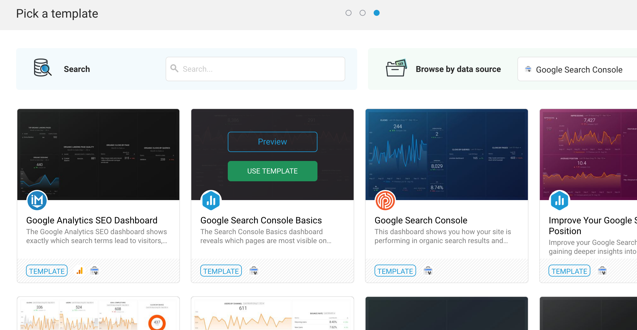 databox select template